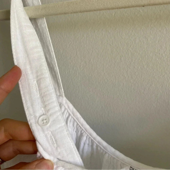 BB Dakota STEVE Madden White Cotton Gauze Tiered Maxi Dress Size M - Picture 8 of 15